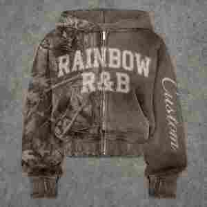 Custom Men's Camo-Panel Screen Print Hoodie Cotton Blend 450g