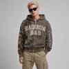 Custom Men's Camo-Panel Screen Print Hoodie Cotton Blend 450g
