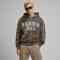 Custom Men's Camo-Panel Screen Print Hoodie Cotton Blend 450g