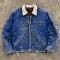 Distressed Washed Dot-pattern hot-fix rhinestones Canvas Jacket | Raw Fray Edge with abrade | Streetwear Manufacturer