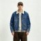 Distressed Washed Dot-pattern hot-fix rhinestones Canvas Jacket | Raw Fray Edge with abrade | Streetwear Manufacturer