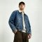Distressed Washed Dot-pattern hot-fix rhinestones Canvas Jacket | Raw Fray Edge with abrade | Streetwear Manufacturer