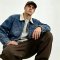 Distressed Washed Dot-pattern hot-fix rhinestones Canvas Jacket | Raw Fray Edge with abrade | Streetwear Manufacturer