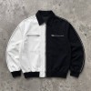 Black White Color Block Canvas Jacket | Heavy Cotton Twill Rib Cuff | Custom Streetwear Manufacturer