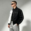 Black White Color Block Canvas Jacket | Heavy Cotton Twill Rib Cuff | Custom Streetwear Manufacturer
