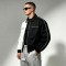 Black White Color Block Canvas Jacket | Heavy Cotton Twill Rib Cuff | Custom Streetwear Manufacturer
