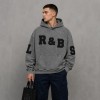 Washed Letter Towel Embroidery Hoodie | Heavy French Terry Kangaroo Pocket Top | Clothing Manufacturer