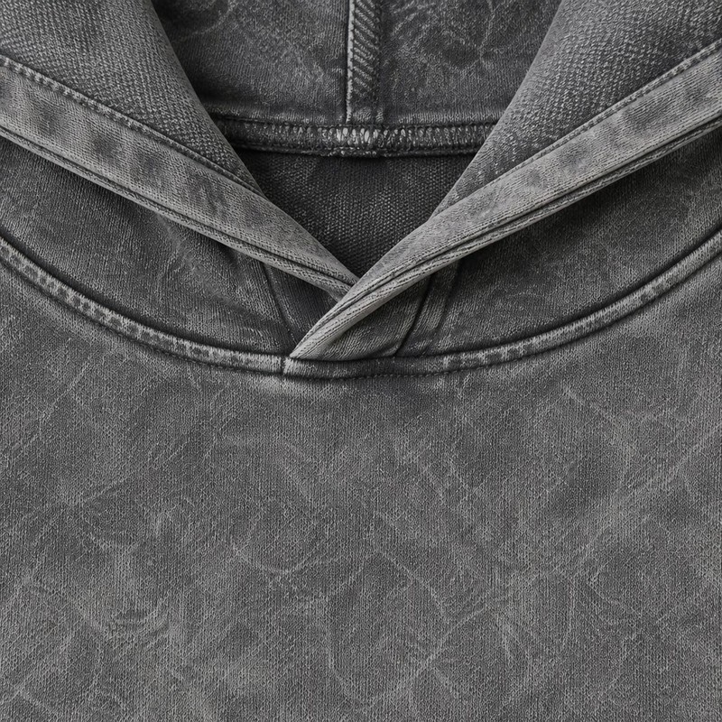 Washed Letter Towel Embroidery Hoodie
