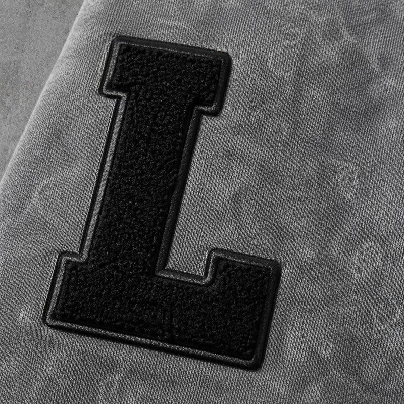 Washed Letter Towel Embroidery Hoodie
