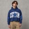 Washed Raw Edge Star Letter Applique Cropped Hoodie | Heavy French Terry Drawstring Hood Top | Custom Streetwear
