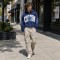Washed Raw Edge Star Letter Applique Cropped Hoodie | Heavy French Terry Drawstring Hood Top | Custom Streetwear