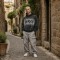 Gradient Washed Spray dye Fray Letter Applique Hoodie | Heavy Cotton Oversize | Custom Streetwear
