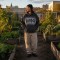 Gradient Washed Spray dye Fray Letter Applique Hoodie | Heavy Cotton Oversize | Custom Streetwear