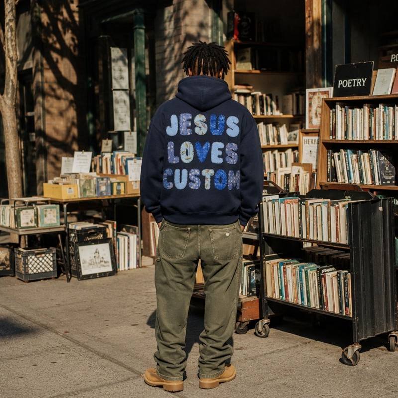 Letter Applique Hoodie
