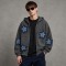 Washed Denim Star Fray Applique Zip Hoodie | Retro Casual Y2K Streetwear | OEM Streetwear