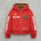 Leopard Applique Rivet DTG Print Zip Hoodie | Leopard Lined Hood Metal Stud Trim | Streetwear Manufacturer