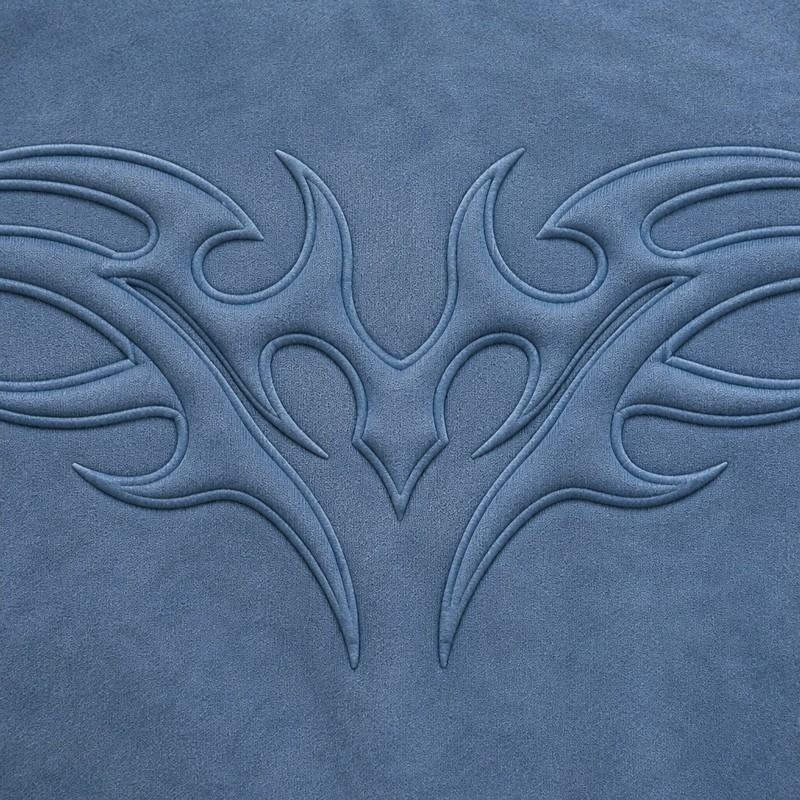 Washed Padded Embroidery Tribal Eye Hoodie