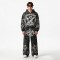 Snow Washed Rhinestone DTG Print Hoodie Set | Cotton Blend Fabric | Daily Street Outfit | Custom Streetwear