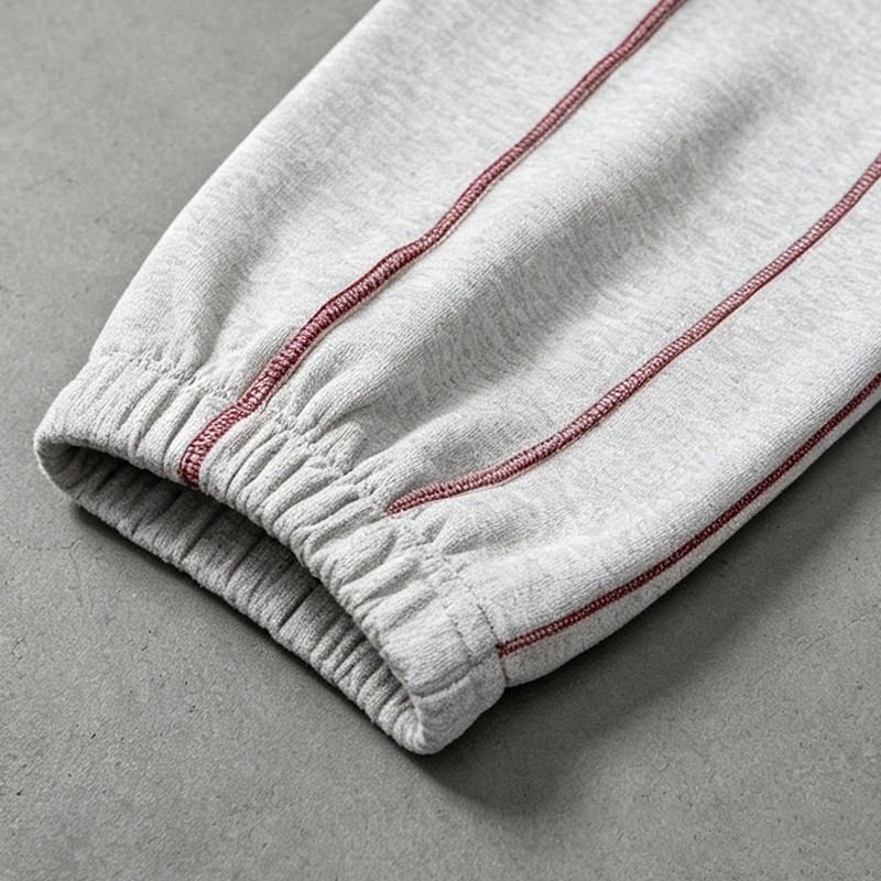 Contrast Stitch Seam Hoodie Set