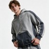 Color Block Splicing Zip Hoodie Short Set | Cotton Blend Relax Regular Fit | Summer Casual Streetwear | Clothing Manufacturer