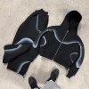 Spray Dye Curved Hoodie Set | Gradient Fog Effect | Soft Cotton Blend Fabric | OEM Streetwear