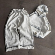Spray Dye Splash Ink Hoodie Pant Set | Cotton Blend Oversized Wide Leg Fit | Custom Streetwear