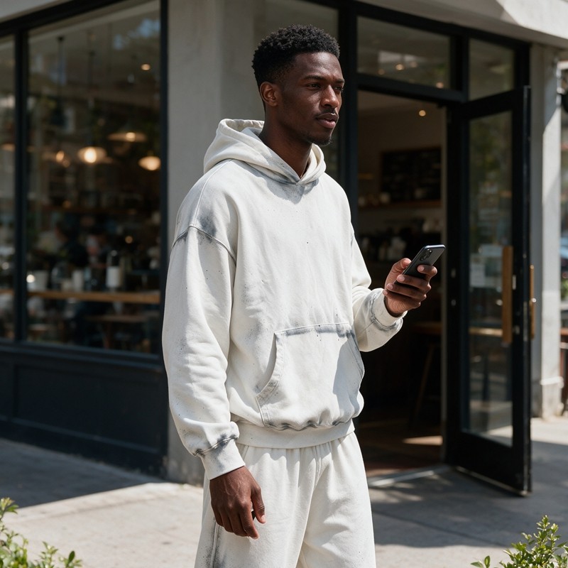 Spray Dye Splash Ink Hoodie Pant Set