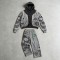 Wash Screen DTG Print Hoodie Pant Set | Gothic Skull Floral Hip Hop Streetwear | Streetwear Manufacturer