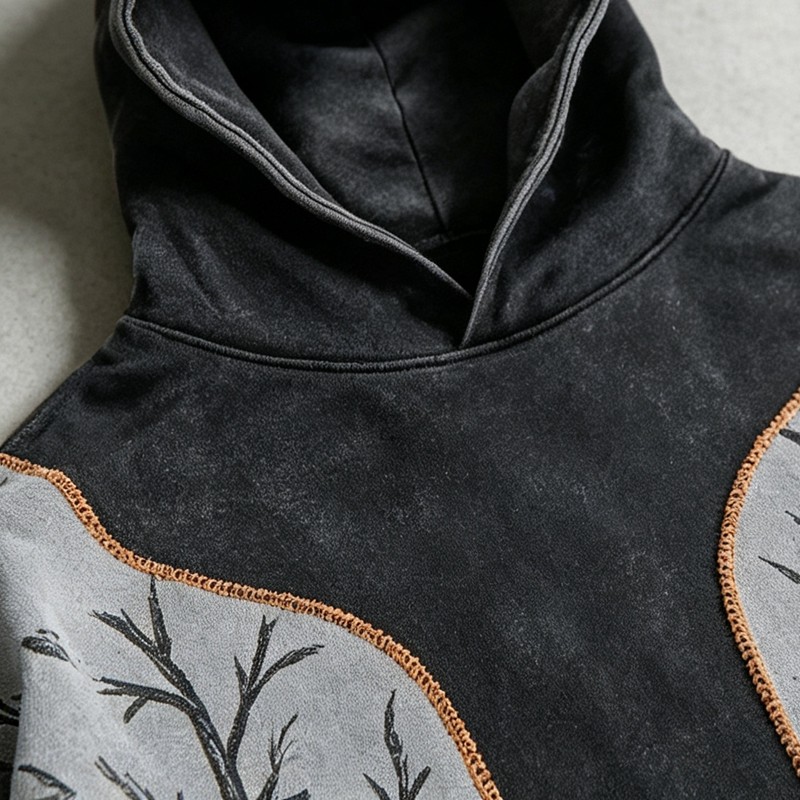 Wash Screen DTG Print Hoodie Pant Set
