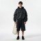 Washed Embroidery Layered Cape Hoodie Set | Vintage Acid Wash Gothic Flame Design | OEM Streetwear