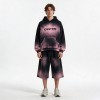 Washed Spray Dye Gradient Hoodie Set | Multi-Color Rivet Pocket Design | Custom Streetwear