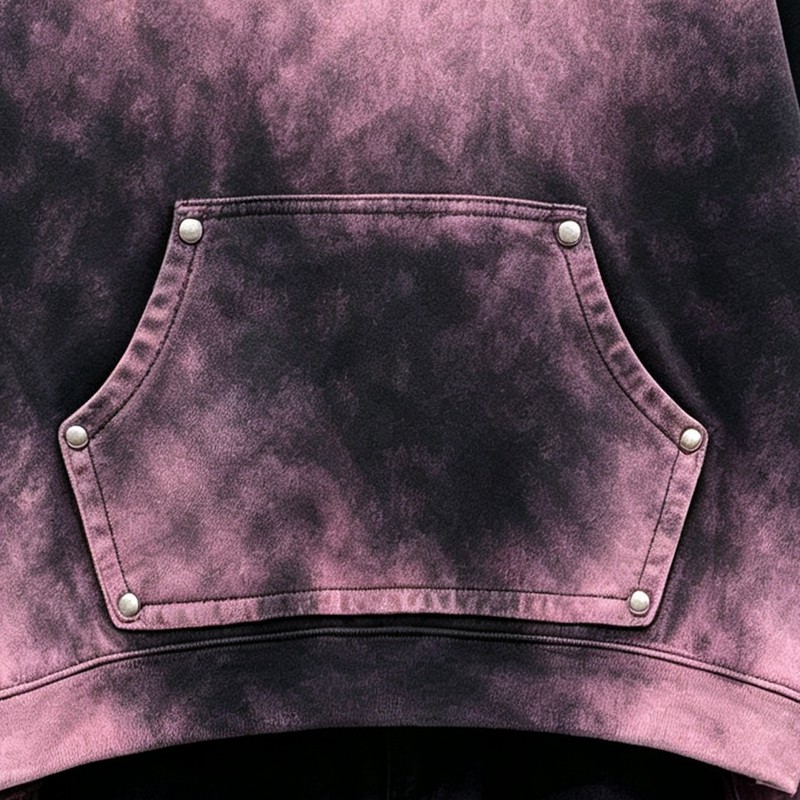 Washed Spray Dye Gradient Hoodie Set