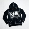 Screen Print Full Face Zip Hoodie | Contrast Stitch | Daily Casual Hip Hop Streetwear | Custom Streetwear