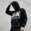 Screen Print Full Face Zip Hoodie | Contrast Stitch | Daily Casual Hip Hop Streetwear | Custom Streetwear