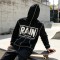 Screen Print Full Face Zip Hoodie | Contrast Stitch | Daily Casual Hip Hop Streetwear | Custom Streetwear