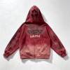 Washed Spray dye Screen Print Full Face Zip Hoodie | Eye Hole Balaclava Hood Design | Streetwear Manufacturer