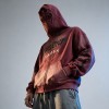 Washed Spray dye Screen Print Full Face Zip Hoodie | Eye Hole Balaclava Hood Design | Streetwear Manufacturer