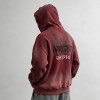 Washed Spray dye Screen Print Full Face Zip Hoodie | Eye Hole Balaclava Hood Design | Streetwear Manufacturer
