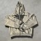 Washed Screen Print Full Face Zip Hoodie | Distressed Eye Hole Balaclava Design | OEM Streetwear