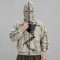 Washed Screen Print Full Face Zip Hoodie | Distressed Eye Hole Balaclava Design | OEM Streetwear