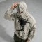 Washed Screen Print Full Face Zip Hoodie | Distressed Eye Hole Balaclava Design | OEM Streetwear