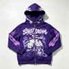 Washed DTG Screen Print Full Face Zip Hoodie | Graffiti Hip Hop Urban Street Casual Wear | Custom Streetwear