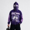 Washed DTG Screen Print Full Face Zip Hoodie | Graffiti Hip Hop Urban Street Casual Wear | Custom Streetwear