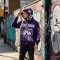 Washed DTG Screen Print Full Face Zip Hoodie | Graffiti Hip Hop Urban Street Casual Wear | Custom Streetwear
