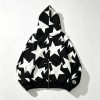 Full Face Zip Hoodie with All over Star Screen Print | Casual Hip Hop Street Daily Wear | Custom Clothing Manufacturer
