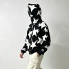 Full Face Zip Hoodie with All over Star Screen Print | Casual Hip Hop Street Daily Wear | Custom Clothing Manufacturer