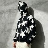 Full Face Zip Hoodie with All over Star Screen Print | Casual Hip Hop Street Daily Wear | Custom Clothing Manufacturer