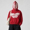 Full Face Zip Hoodie with Flame Heart 3D Puff Embroidery | Y2k hip hop street daily wear | OEM Streetwear