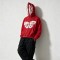 Full Face Zip Hoodie with Flame Heart 3D Puff Embroidery | Y2k hip hop street daily wear | OEM Streetwear