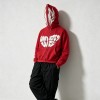 Full Face Zip Hoodie with Flame Heart 3D Puff Embroidery | Y2k hip hop street daily wear | OEM Streetwear